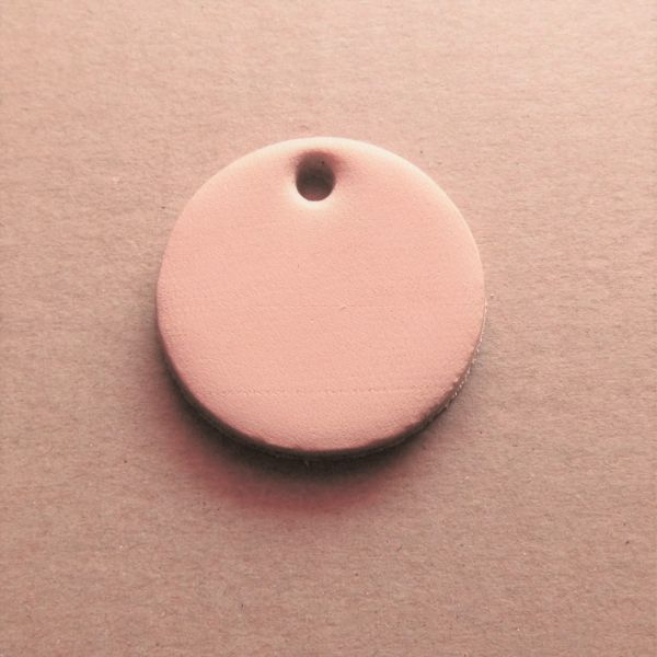 Anhänger Rund Rohling Blankleder Natur